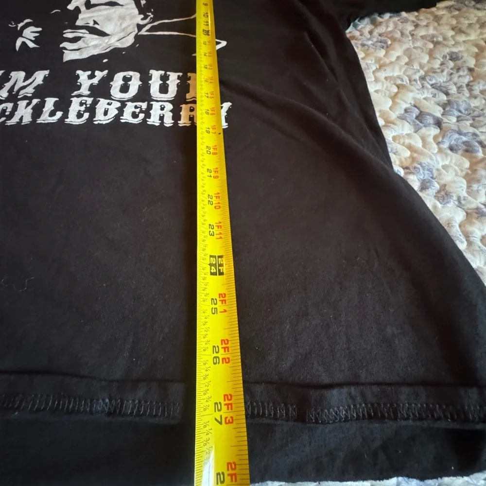 Black Graphic T-Shirt - I'm Your Huckleberry - Picture 4 of 5
